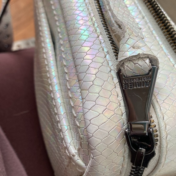 Aimee Kestenberg Cooper Hologram Snake Embossed Leather Crossbody Bag - Picture 14 of 14
